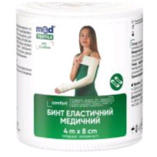 Бинт еластичний медичний MEDTEXTILE 
середньої розтяжності, 4 м x 8 см