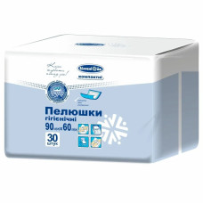 Пелюшки гігієніч.  для немовлят  90х60 "Білосніжка" №30 Компактні