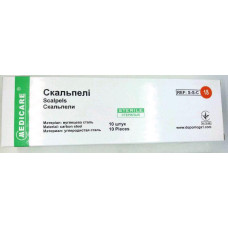 Скальпель хірург. №18 Medicare (з вуглецевої сталі)