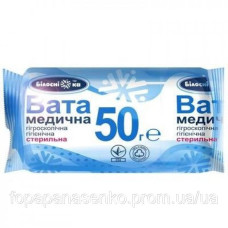 Вата мед. гігієніч. стер. ТМ "Білосніжка" рулон 50 г Укрмедтекстиль