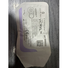 Вікріл 0  б/голки Ligapak 250см  М3,5,  W9000,  фіолетовий